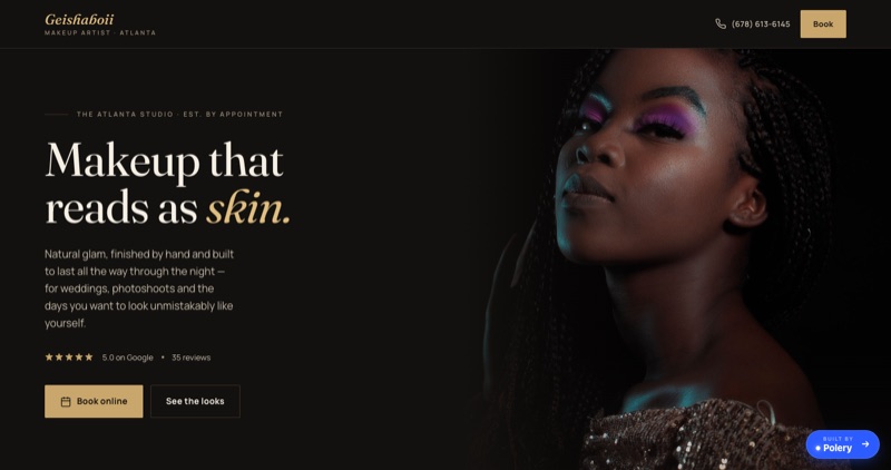 Makeup By Geishaboii rebuilt landing page