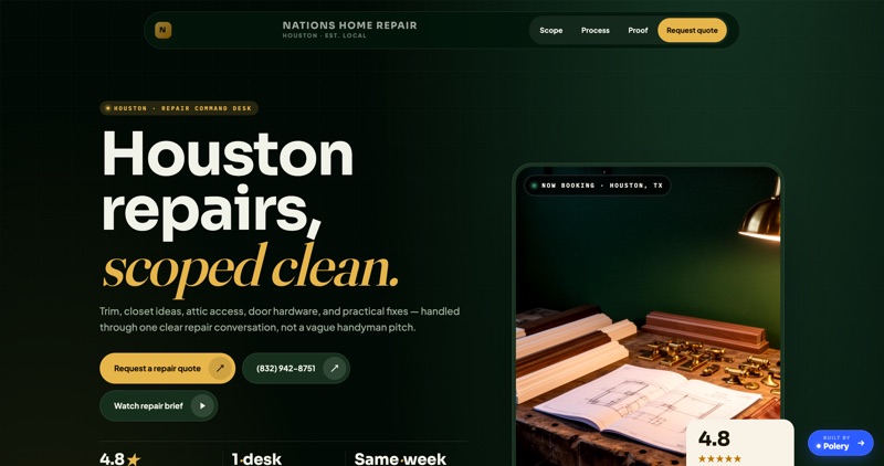 Nations Home Repair rebuilt landing page