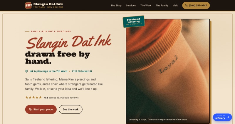 Slangin Dat Ink 1 rebuilt landing page