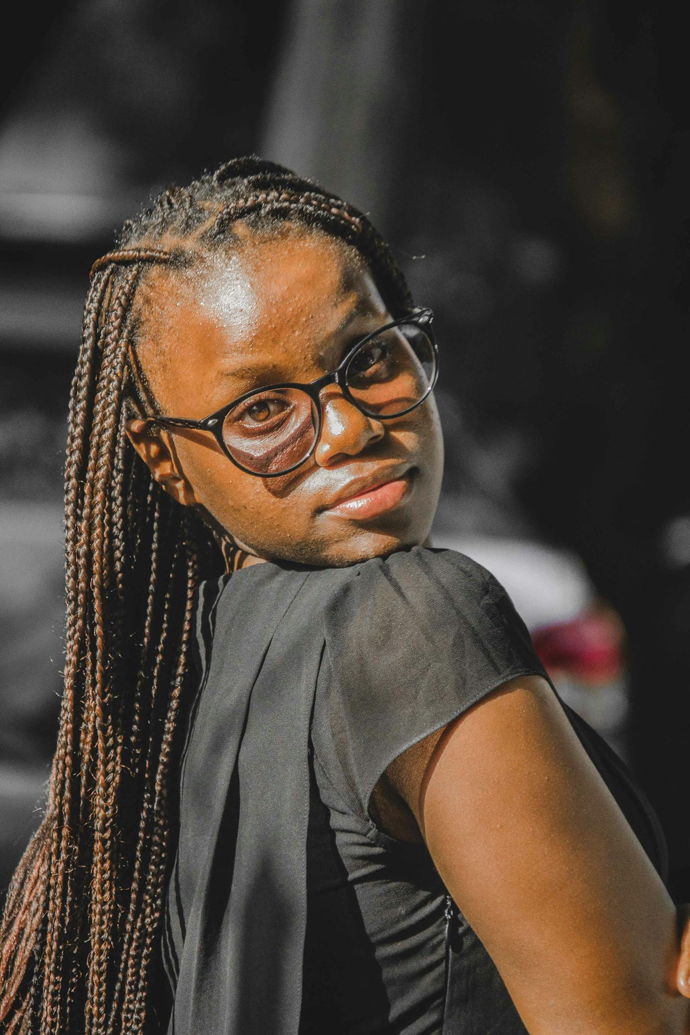 Long knotless box braids