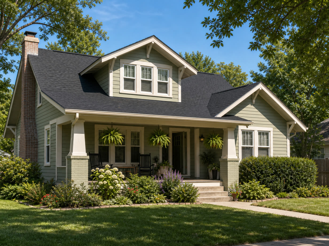 Completed roof replacement on a Norman home